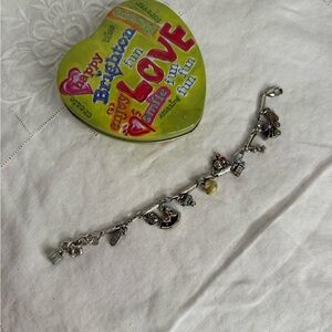 Brighton baby love boy blue charm retired bracelet EUC